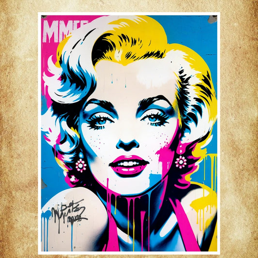 Affiche Street Art Marilyn Monroe – Une Icône Glamour et Rebelle 🌟🎨