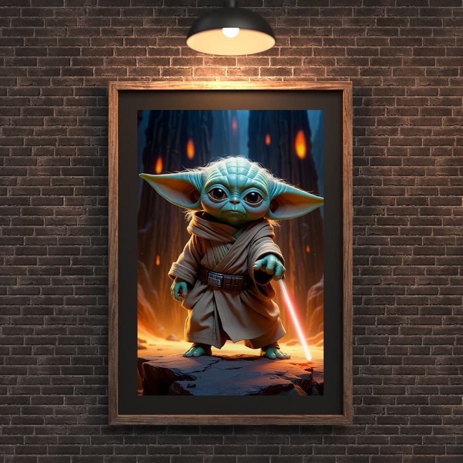 Affiche Star Wars – Maître Yoda, décoration murale inspirante et intemporelle.