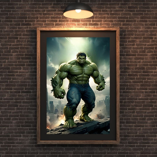 Affiche Hulk – Poster Marvel décoratif, parfait pour les fans et les espaces modernes.