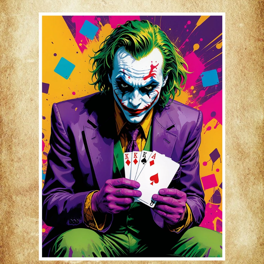 Affiche Joker, parfaite pour les fans de comics et de pop culture.